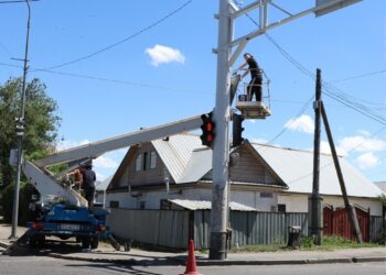 Талдықорғанда жол белгілері жаңартылуда