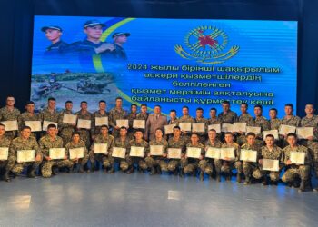 5514 әскери бөлімінде сарбаздарды салтанатты шығарып салу рәсімі өтті