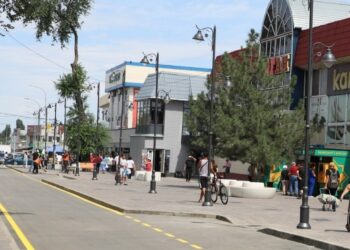 Талдықорғанда Арбат алаңы абаттандырылды