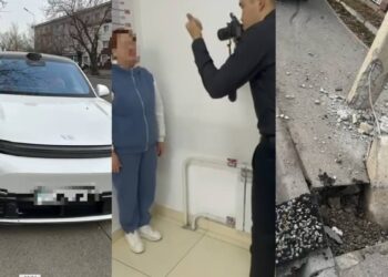 «Электр бағанына соғылған»: Талдықорғанда мас жүргізуші көлік жүргізу құқығынан айырылды