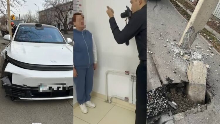 «Электр бағанына соғылған»: Талдықорғанда мас жүргізуші көлік жүргізу құқығынан айырылды