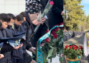 Жетісуда батыр полицей Ғазиз Байтасовқа арналған мемориал ашылды