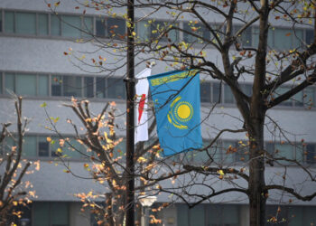 Жапонияның Токио қаласында Қазақстанның туы ілінді