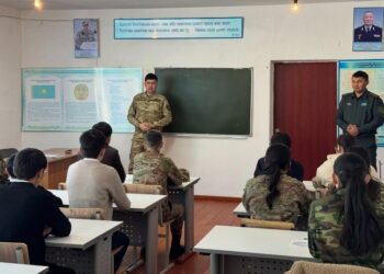 «Көксу» шекара бөлімшесінде оқушыларға арналған ашық есік күні өтті