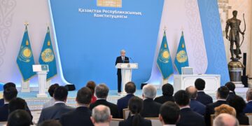 Қасым-Жомарт Тоқаев Конституцияны қабылдауға арналған салтанатты жиынға қатысты