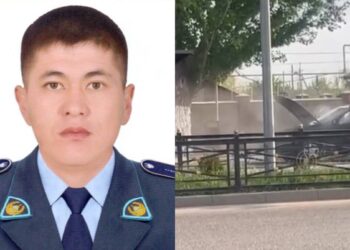 Панфилов ауданында полицей көліктегі өрттің алдын алды