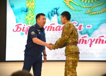 15603 әскери бөлімінде мерзімді қызмет сарбаздарын салтанатты шығарып салу рәсімі өтті