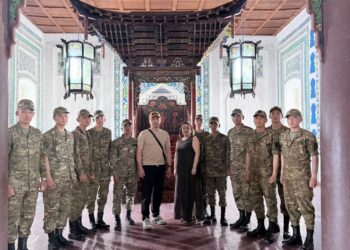 «Нұр жолы» шекаралық бақылау бөлімшесінің курсанттары Жаркент мешіті музейіне барды