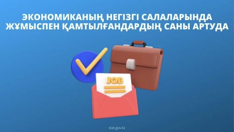 Экономиканың негізгі салаларында жұмыспен қамтылғандардың саны артуда
