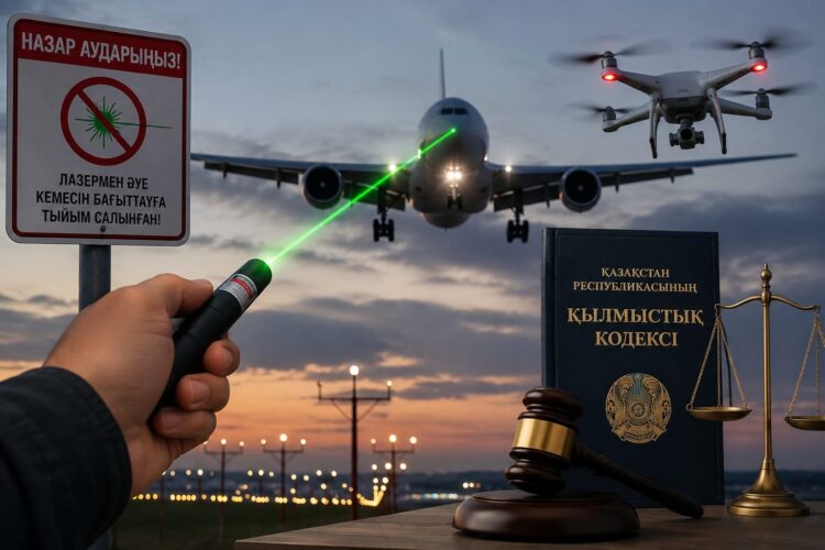 Әуе кемелерінің қозғалысына кедергі келтіргендер заң алдында жауап береді