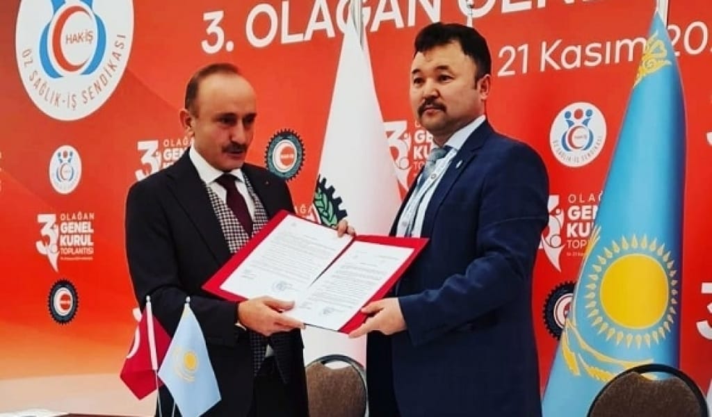 ТҮРКИЯ МЕН ҚАЗАҚСТАН КӘСІПОДАҚТАРЫ ЕКІЖАҚТЫ КЕЛІСІМ ОРНАТТЫ