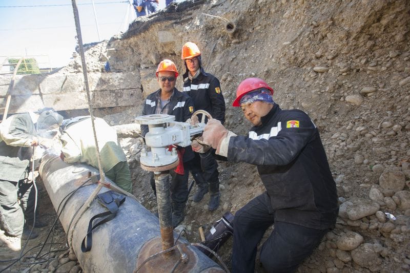 Газ құбыры төселуде