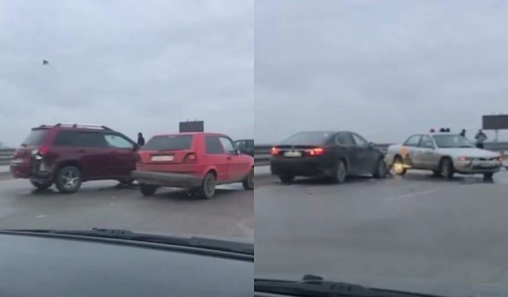 "АЛМАТЫ - ҚАПШАҒАЙ" АВТОЖОЛЫНДА БЕС ЖЕҢІЛ КӨЛІК СОҚТЫҒЫСТЫ