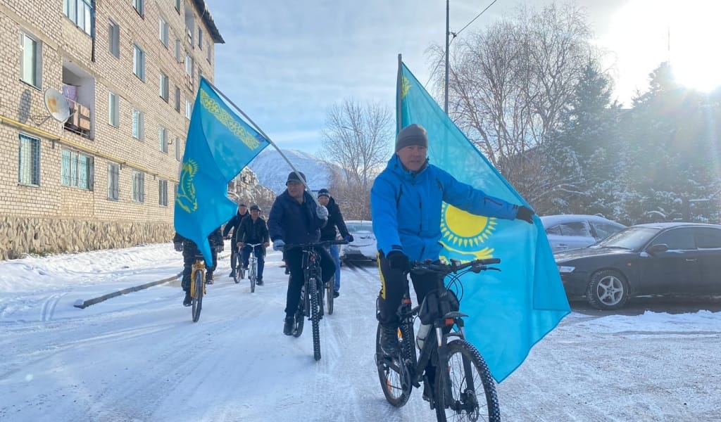 ТЕКЕЛІДЕ МЕМЛЕКЕТТІК ТУ ШЕРУІМЕН ВЕЛОСИПЕДШІЛЕР ДАУЫС БЕРДІ