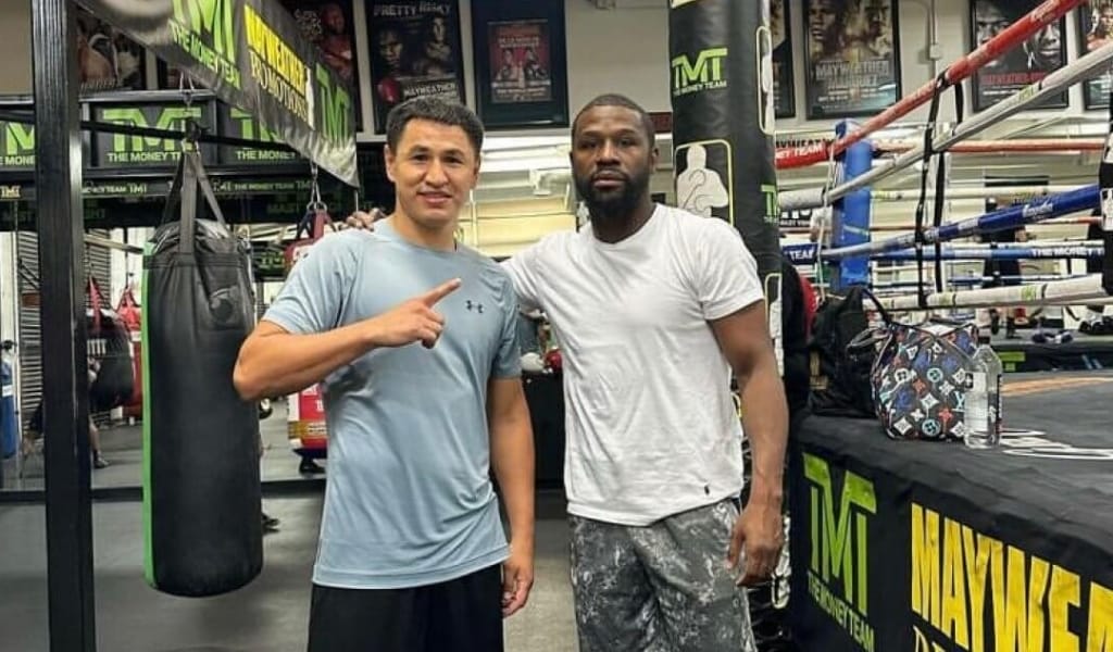 ӘЙГІЛІ ФЛОЙД МЕЙВЕЗЕР ҚАЗАҚСТАНДЫҚ БОКСШЫНЫ СПАРРИНГКЕ ШАҚЫРДЫ