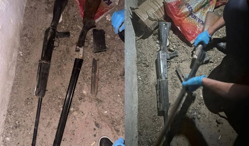 Жетісу полицейлері иесіз қалған үй құрылысынан қару-жарақ сақталған орынды тапты