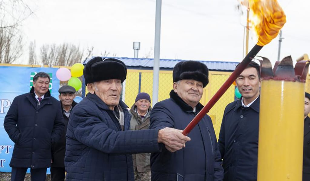 Алдабергенов ауылына газ берілді