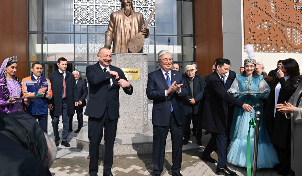 Мемлекет басшысы Физулиде Құрманғазы атындағы Балалар шығармашылығы орталығының ашылу рәсіміне қатысты