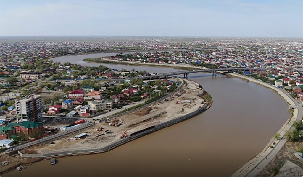 Атырау қаласында Жайық өзені 5 см-ге көтерілді