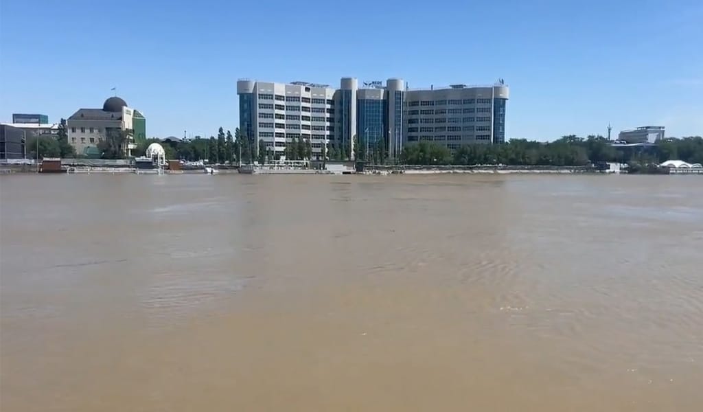 Атырау облысында Жайық өзеніндегі су деңгейі төмендеп келеді