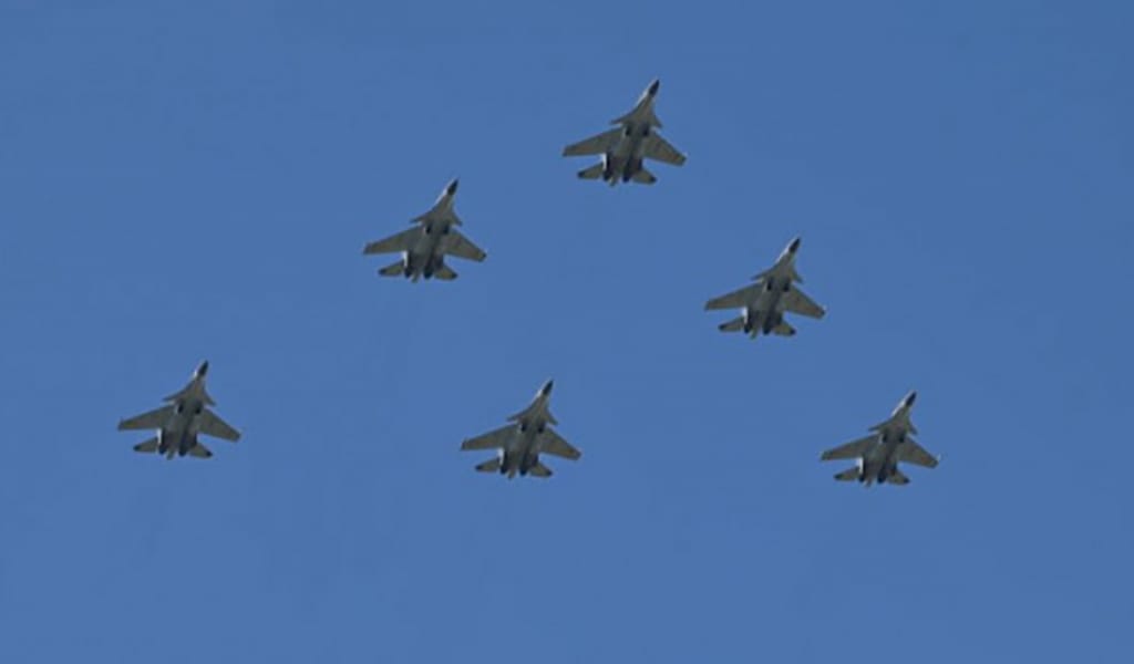 Талдықорғанда әскери авиацияның ұшу жаттығулары өтіп жатыр