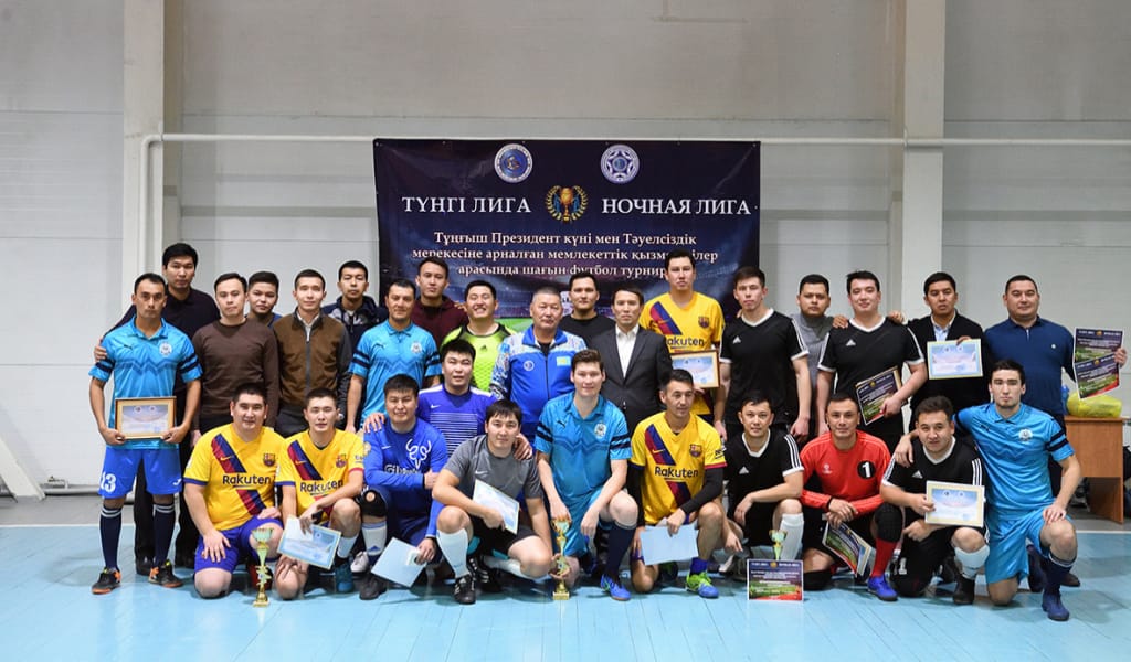 ТАЛДЫҚОРҒАН: МЕМЛЕКЕТТІК ҚЫЗМЕТКЕРЛЕР ТҮНДЕ ФУТБОЛ ОЙНАДЫ