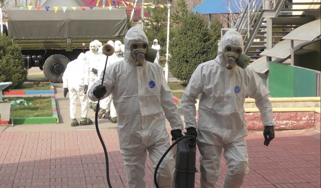 ДЕСАНТШЫЛАР КОРОНАВИРУСПЕН КҮРЕСТЕ АЛДЫҢҒЫ ШЕПТЕ ЖҮР