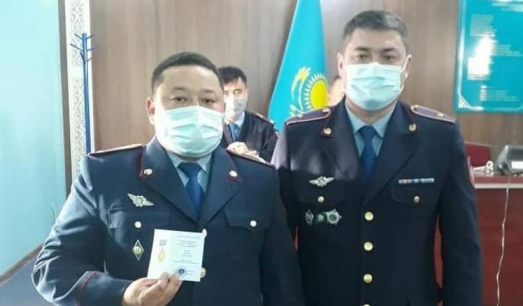 ПРЕЗИДЕНТ ЖАРЛЫҒЫМЕН ОБЛЫСТЫҢ 16 ПОЛИЦЕЙІНЕ МЕДАЛЬ БЕРІЛДІ